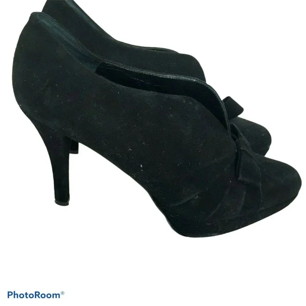 ALTARIVA Roma Women's Pointed Heels‎ Vero Cuoio Sandal Black Closed Toe Size 40